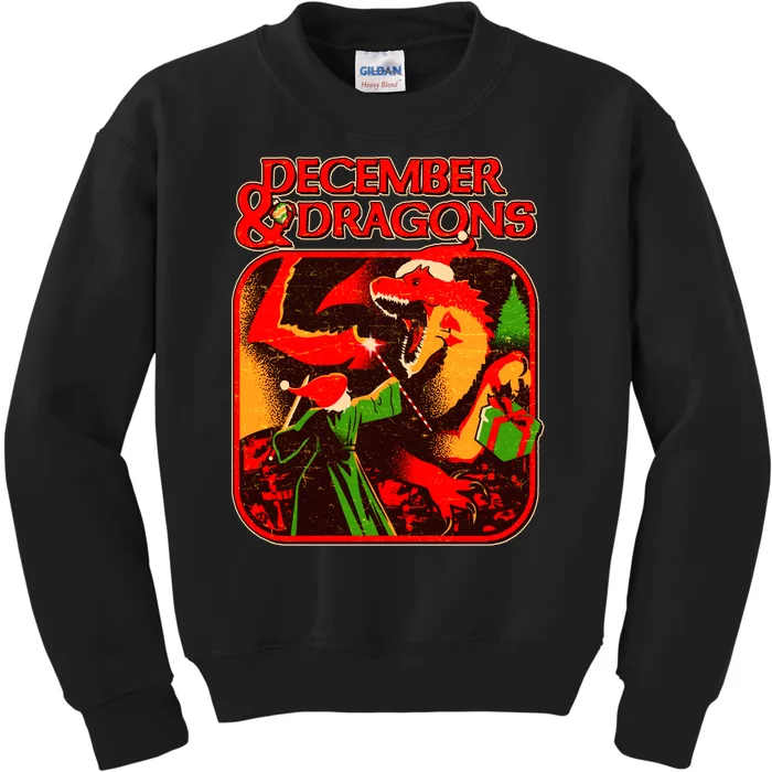 Christmas December & Dragons Kids Sweatshirt