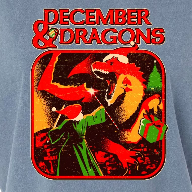 Christmas December & Dragons Garment-Dyed Women's Muscle Tee