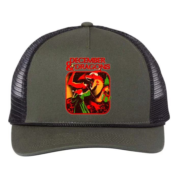 Christmas December & Dragons Retro Rope Trucker Hat Cap