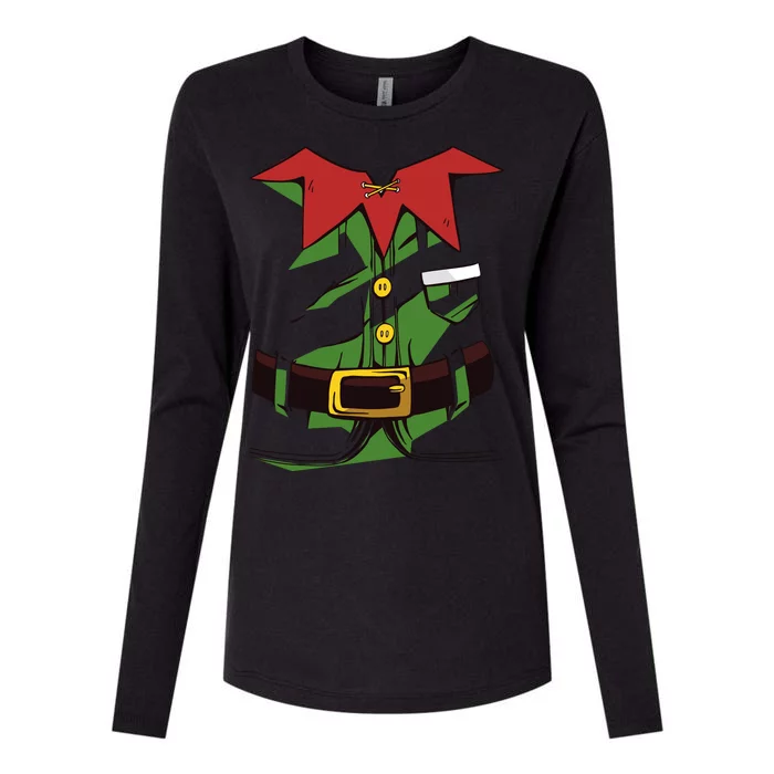 Christmas Elf Costume Funny Womens Cotton Relaxed Long Sleeve T-Shirt