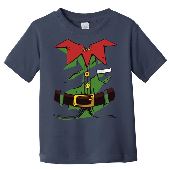 Christmas Elf Costume Funny Toddler T-Shirt