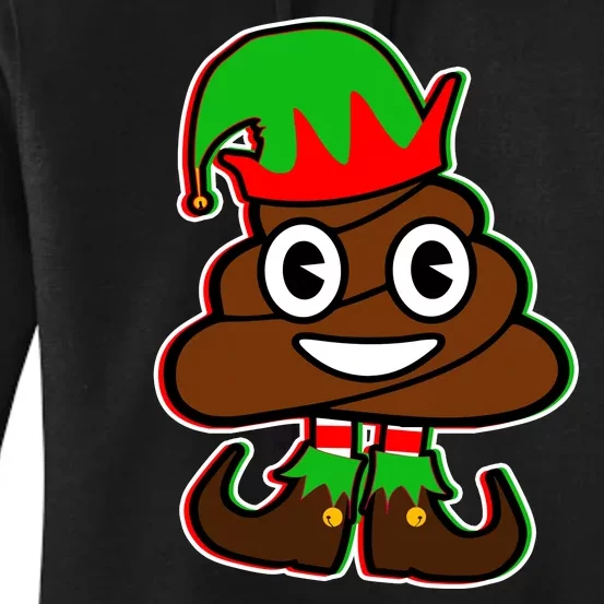 Christmas Elf Poop Emoji Women's Pullover Hoodie