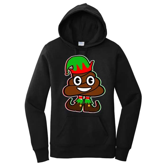 Christmas Elf Poop Emoji Women's Pullover Hoodie