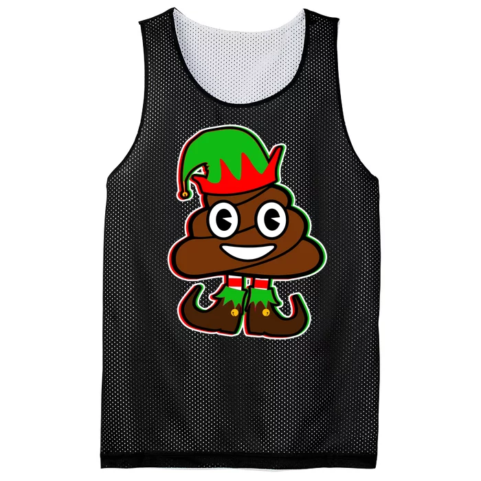 Christmas Elf Poop Emoji Mesh Reversible Basketball Jersey Tank