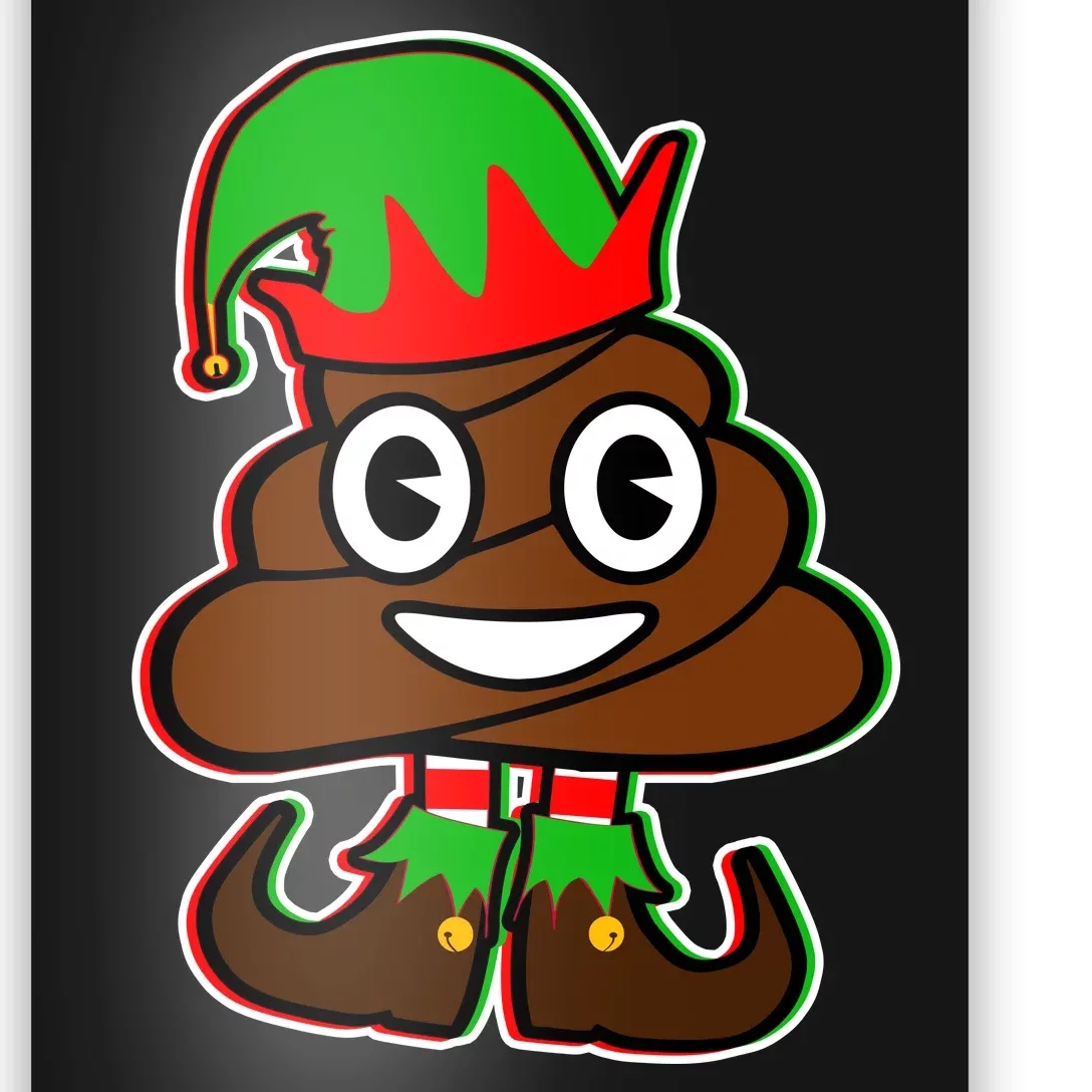 Christmas Elf Poop Emoji Poster