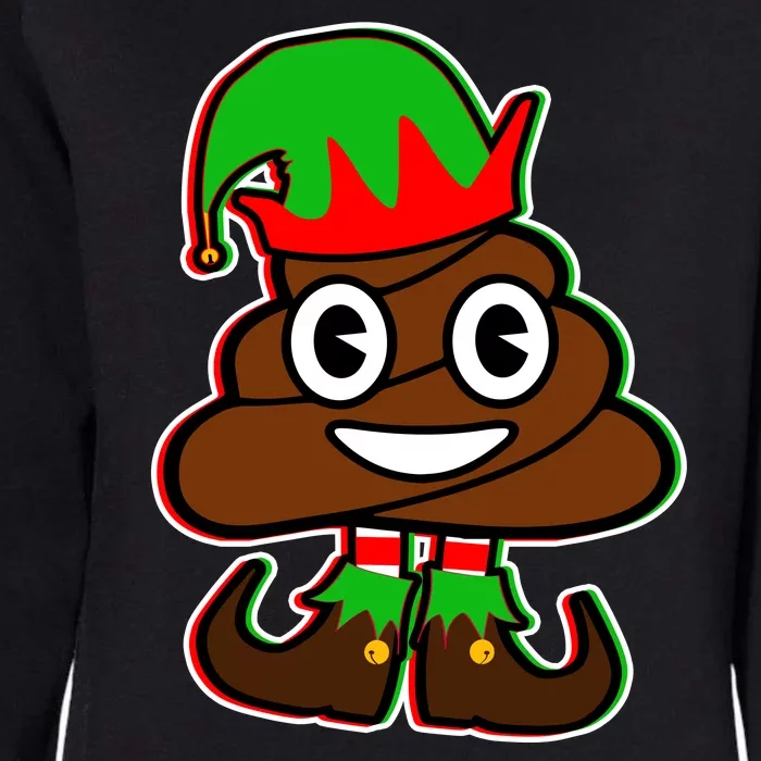 Christmas Elf Poop Emoji Womens California Wash Sweatshirt