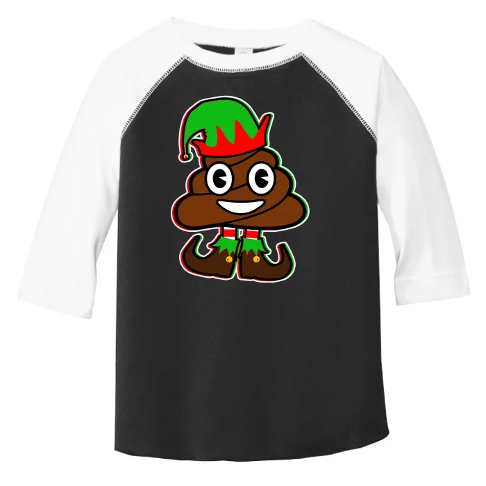 Christmas Elf Poop Emoji Toddler Fine Jersey T-Shirt