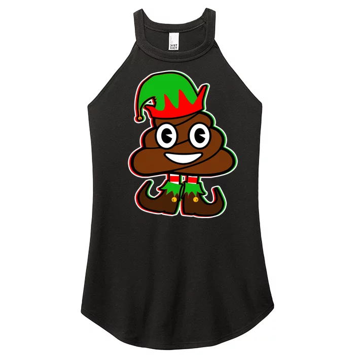 Christmas Elf Poop Emoji Women’s Perfect Tri Rocker Tank