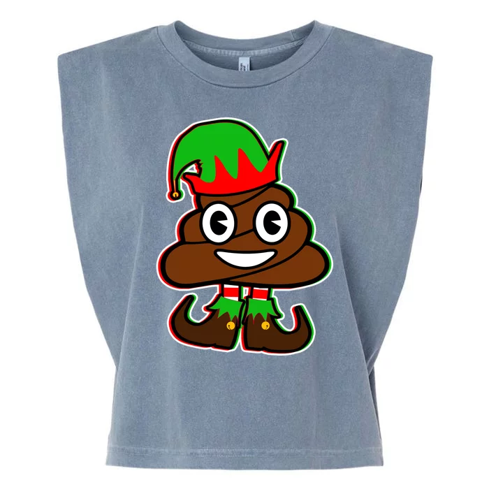 Christmas Elf Poop Emoji Garment-Dyed Women's Muscle Tee