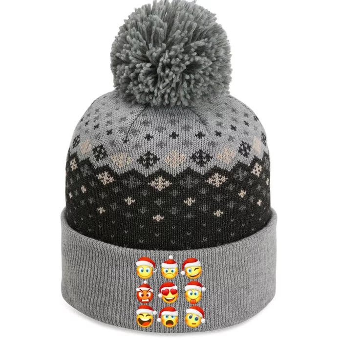 Christmas Emoji's Smiley The Baniff Cuffed Pom Beanie