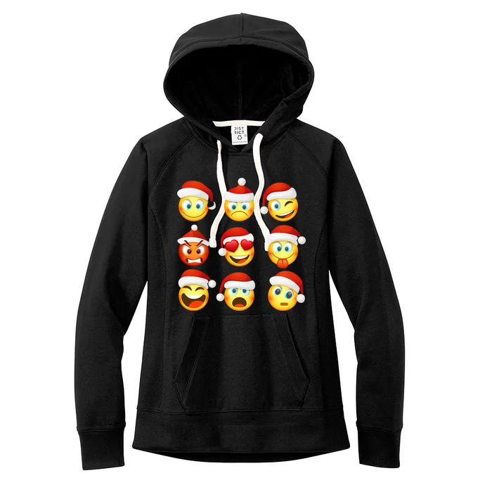 Christmas Emoji's Smiley Women's Fleece Hoodie