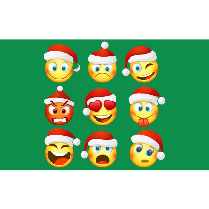 Christmas Emoji's Smiley Bumper Sticker