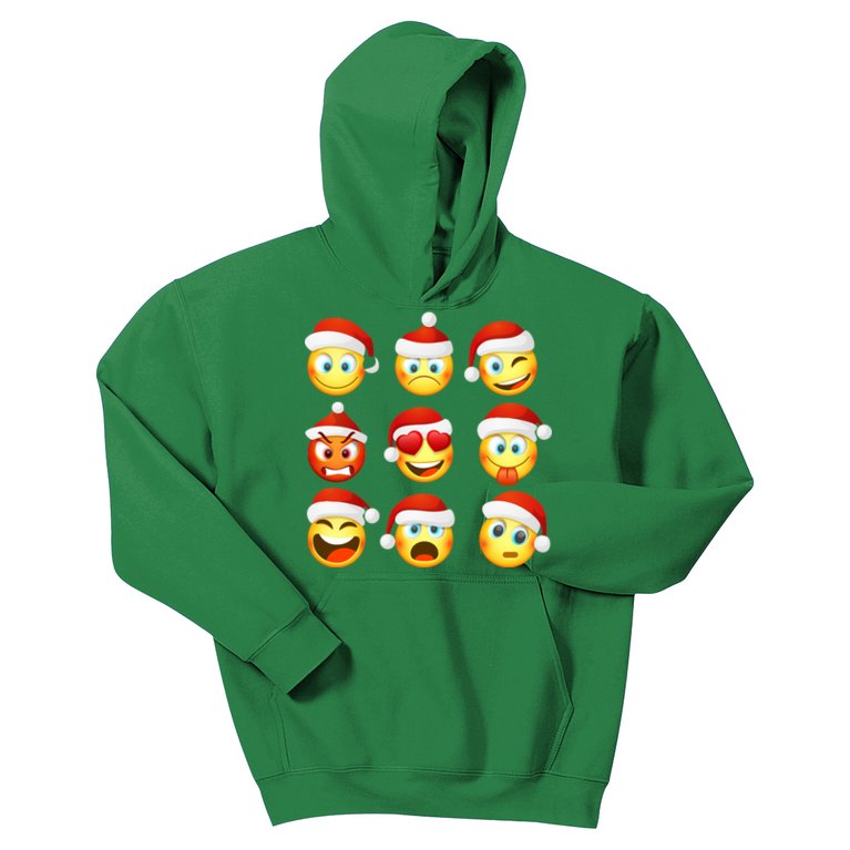 Christmas Emoji's Smiley Kids Hoodie