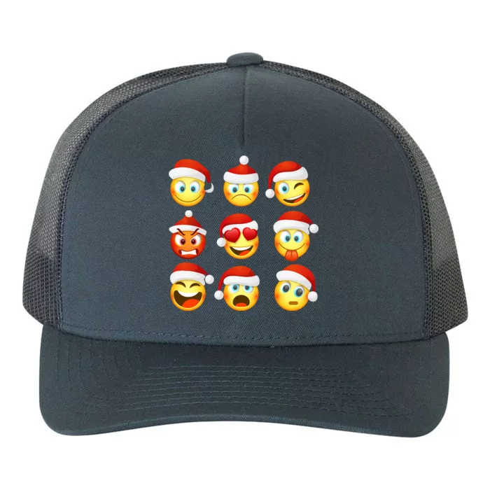 Christmas Emoji's Smiley Yupoong Adult 5-Panel Trucker Hat