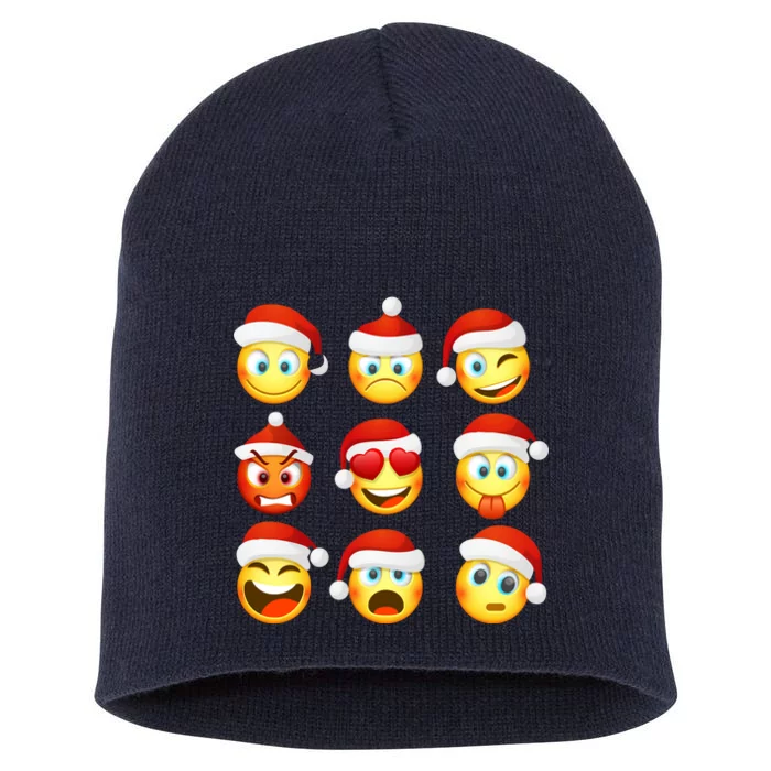 Christmas Emoji's Smiley Short Acrylic Beanie