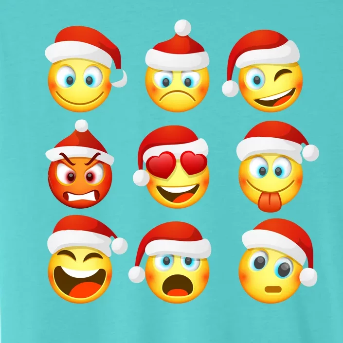 Christmas Emoji's Smiley ChromaSoft Performance T-Shirt