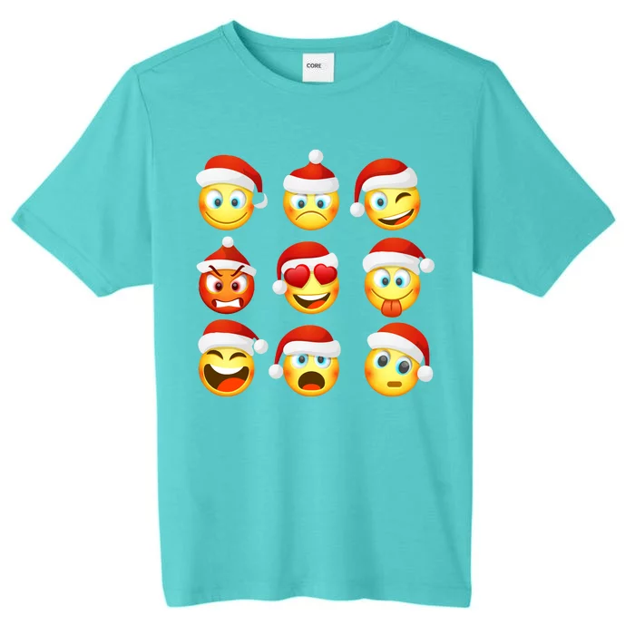 Christmas Emoji's Smiley ChromaSoft Performance T-Shirt