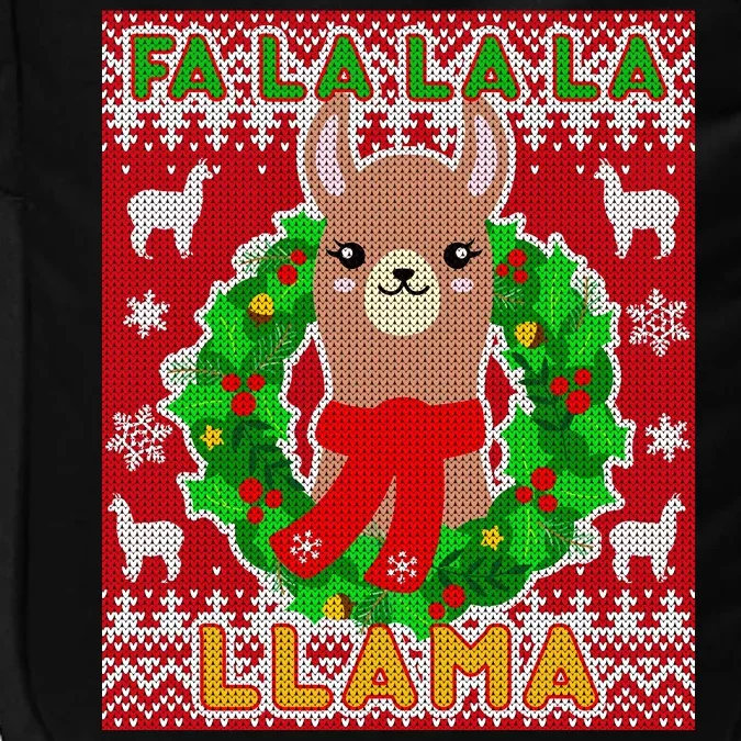 Christmas Fa La La La Llama Ugly Sweater Impact Tech Backpack