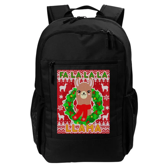 Christmas Fa La La La Llama Ugly Sweater Daily Commute Backpack