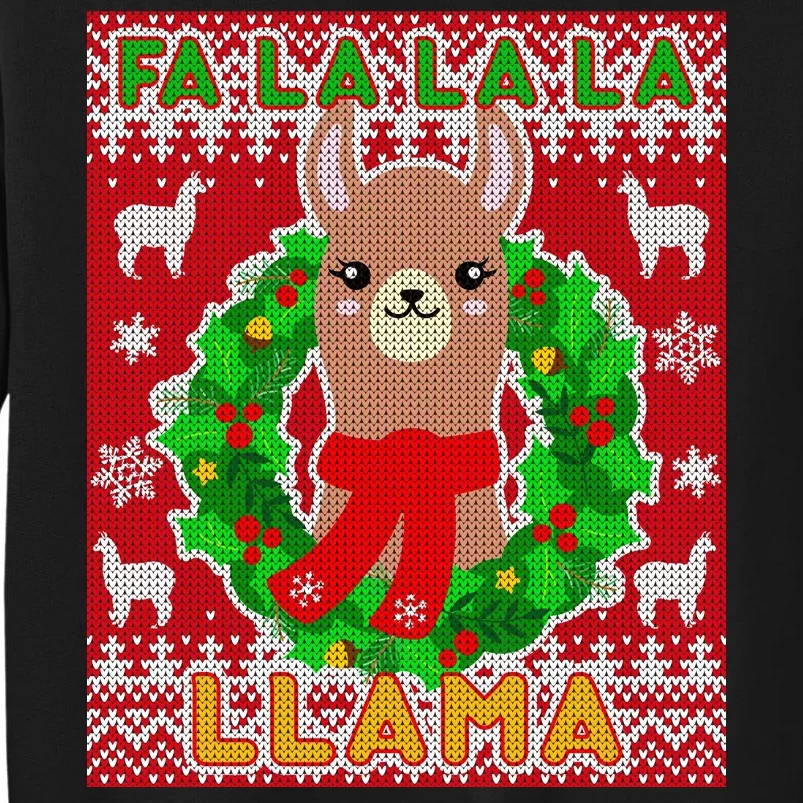 Christmas Fa La La La Llama Ugly Sweater Tall Sweatshirt