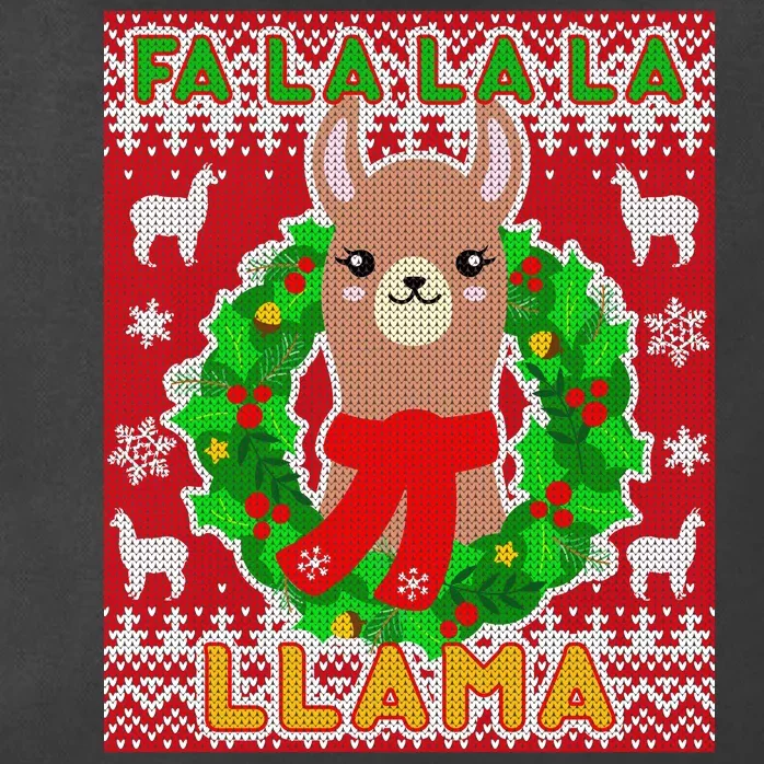 Christmas Fa La La La Llama Ugly Sweater Zip Tote Bag