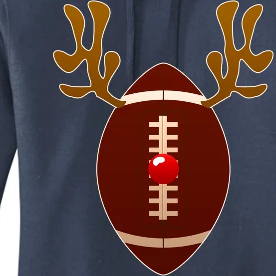 Christmas Football Reindeer Women's Pullover Hoodie