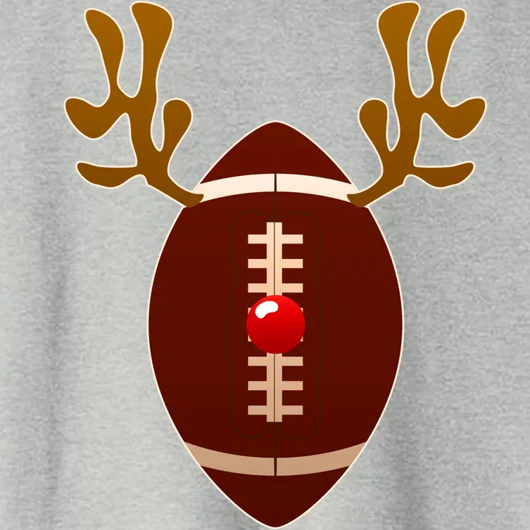 Christmas Football Reindeer Women's Crop Top Tee