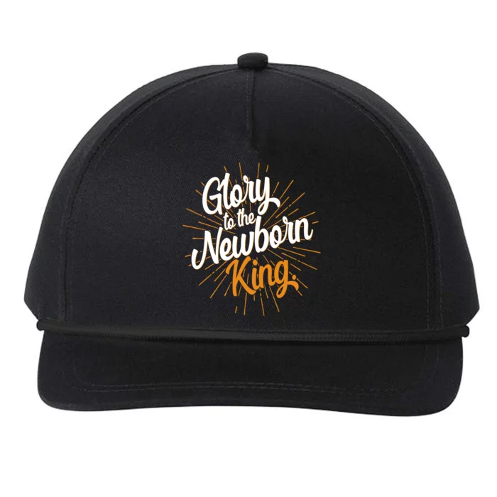 Christmas Glory To The Newborn King Snapback Five-Panel Rope Hat