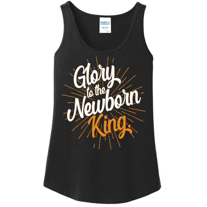 Christmas Glory To The Newborn King Ladies Essential Tank