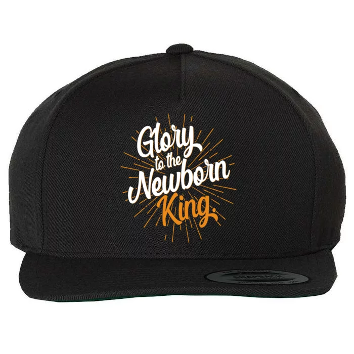 Christmas Glory To The Newborn King Wool Snapback Cap