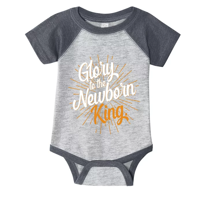 Christmas Glory To The Newborn King Infant Baby Jersey Bodysuit