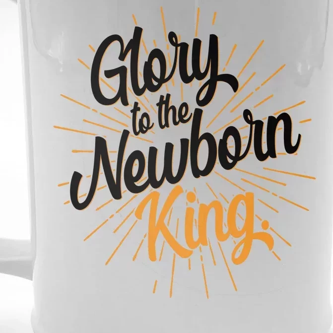 Christmas Glory To The Newborn King Front & Back Beer Stein