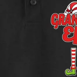 Christmas Grandma Elf Dry Zone Grid Performance Polo