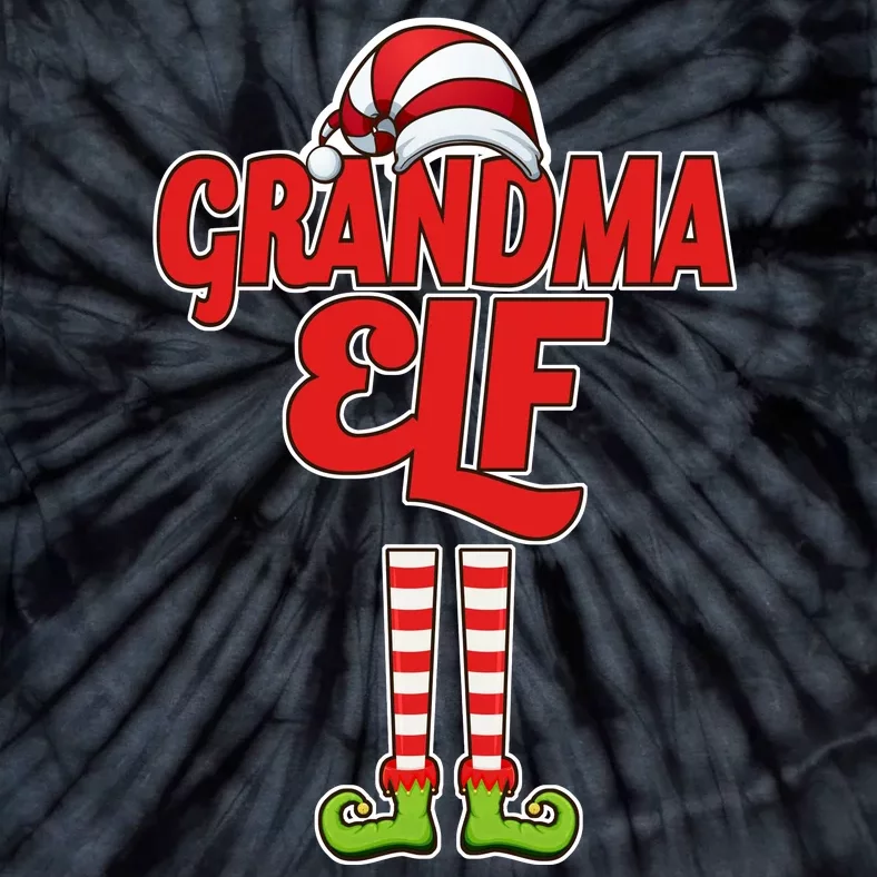 Christmas Grandma Elf Tie-Dye T-Shirt