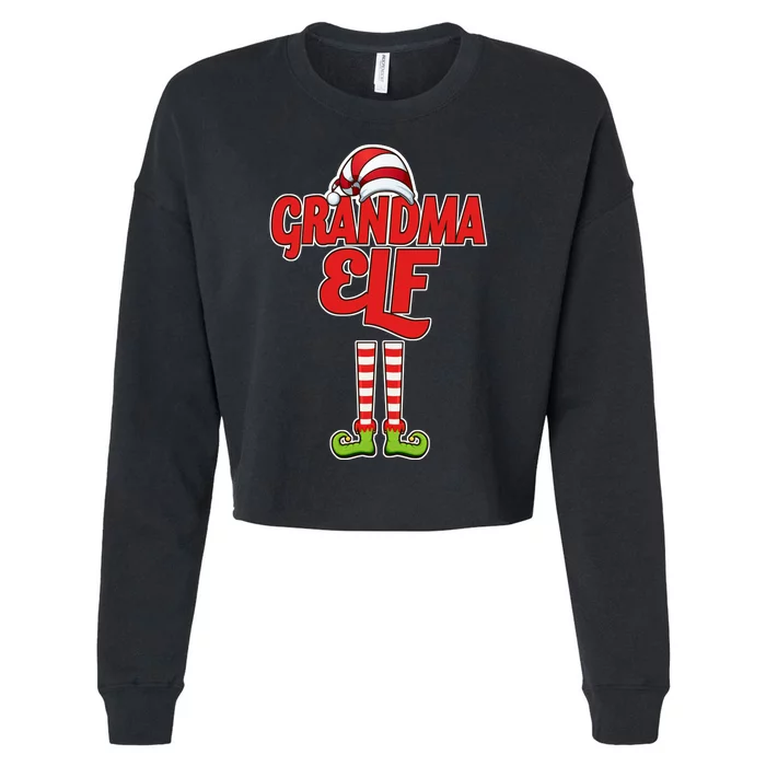 Christmas Grandma Elf Cropped Pullover Crew