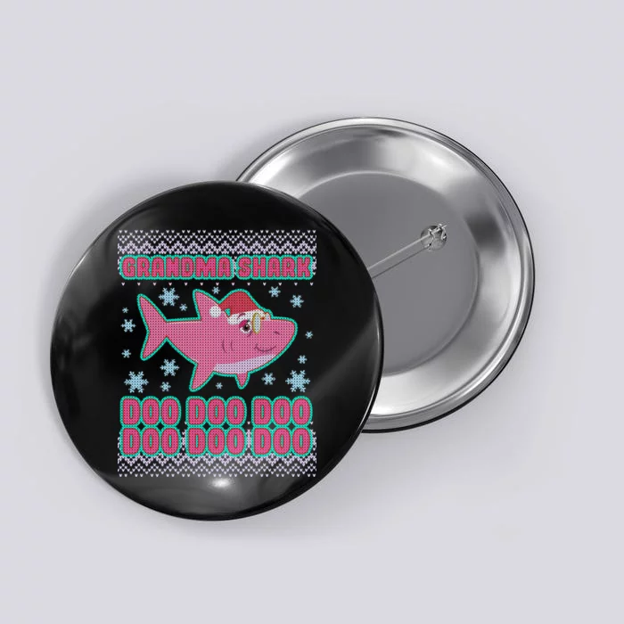 Christmas Grandma Shark Doo Doo Doo Button