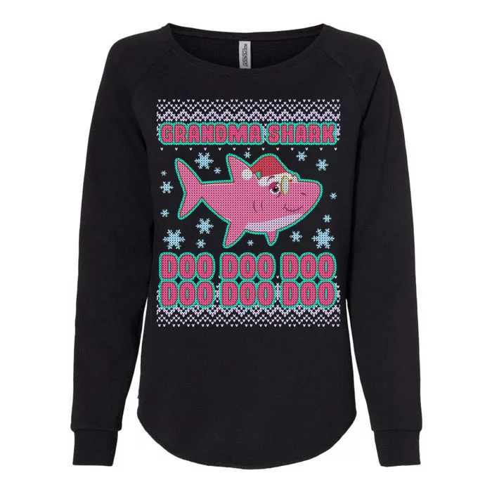 Christmas Grandma Shark Doo Doo Doo Womens California Wash Sweatshirt