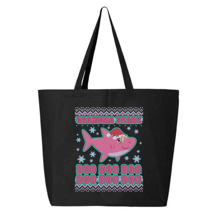 Christmas Grandma Shark Doo Doo Doo 25L Jumbo Tote