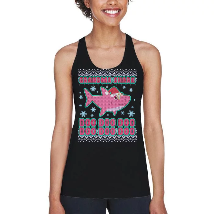 Christmas Grandma Shark Doo Doo Doo Women's Racerback Tank