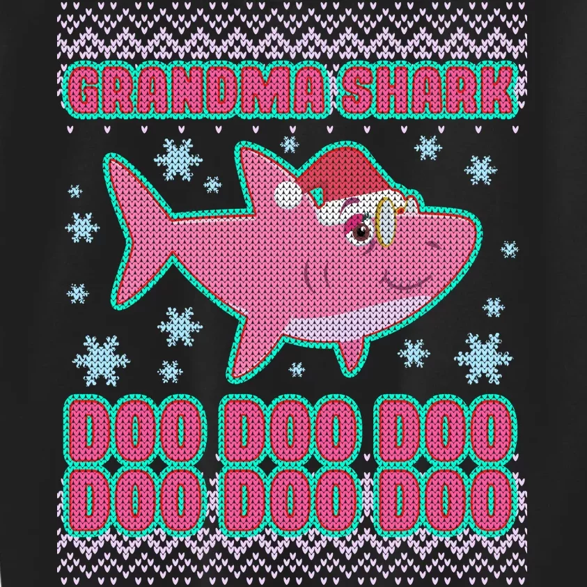 Christmas Grandma Shark Doo Doo Doo Kids Sweatshirt