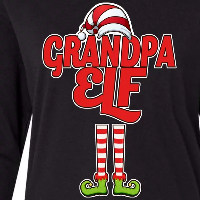 Christmas Grandpa Elf Womens Cotton Relaxed Long Sleeve T-Shirt