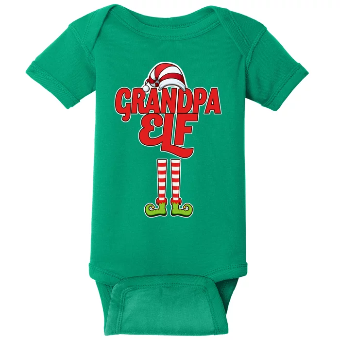 Christmas Grandpa Elf Baby Bodysuit