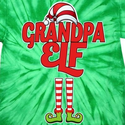Christmas Grandpa Elf Tie-Dye T-Shirt