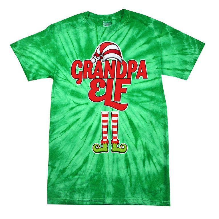 Christmas Grandpa Elf Tie-Dye T-Shirt