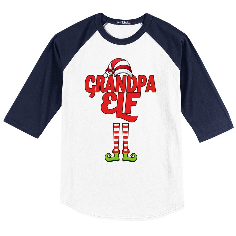 Christmas Grandpa Elf Baseball Sleeve Shirt