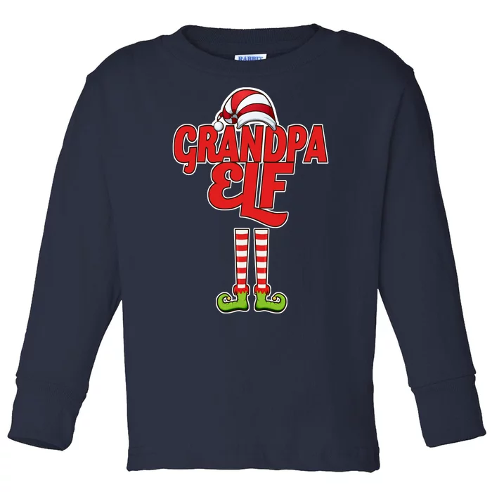 Christmas Grandpa Elf Toddler Long Sleeve Shirt