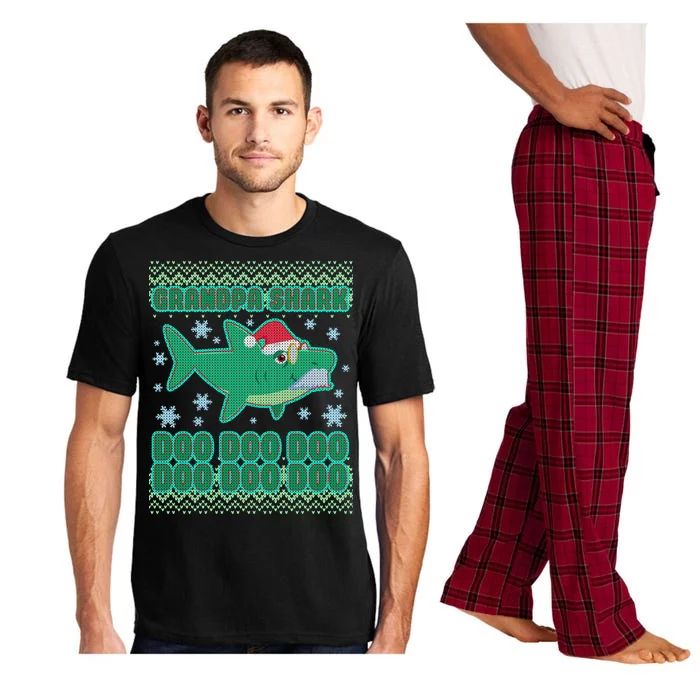 Christmas Grandpa Shark Doo Doo Doo Pajama Set