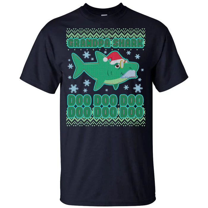 Christmas Grandpa Shark Doo Doo Doo Tall T-Shirt