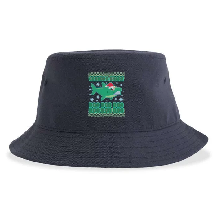 Christmas Grandpa Shark Doo Doo Doo Sustainable Bucket Hat