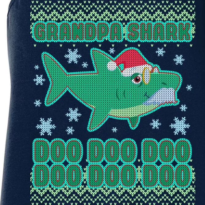 Christmas Grandpa Shark Doo Doo Doo Women's Racerback Tank